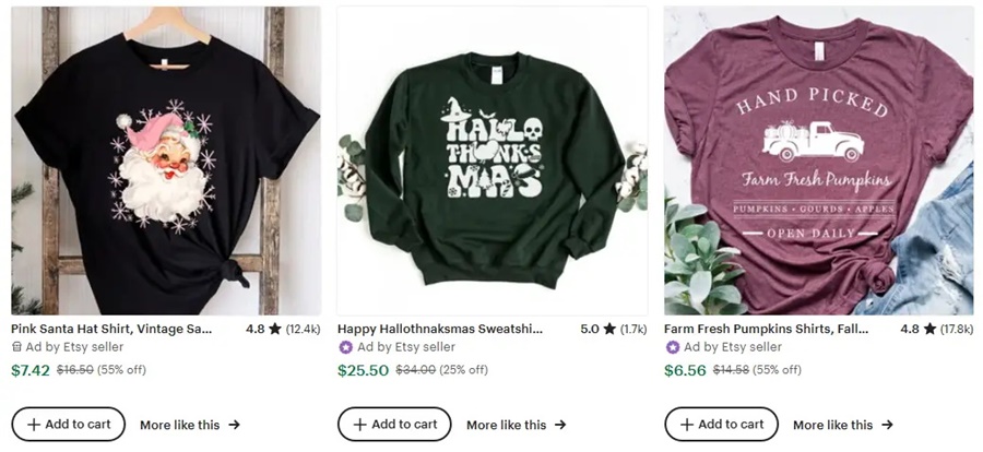 跨境選品思路，秋冬T恤設(shè)計元素推薦之特殊節(jié)日設(shè)計